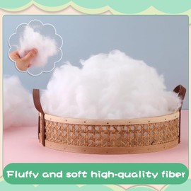 ANEWSERA Toy Filling Stuffing, 200g Filling for Cushions Natural Soft Polyester Filling Cotton, Washable White Stuffing for Pillows Filler, Crochet Toys, Teddy Bear, Pet Beds