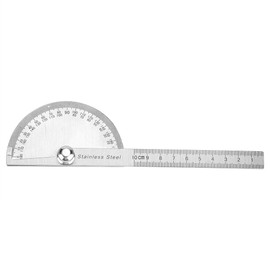 Stainless Steel Protractor Ruler 0-180 Degree Protractor Arm Measuring Ruler Rotary Angle Finder Measure Tool