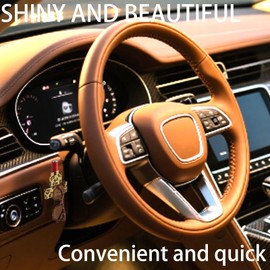 I3DIDEA - Soporte para pintalletas de coche con diamantes de imitación, soporte compacto 2 en 1 para pintalabios y anteojos de sol | Organizador de cosméticos de montaje calcomanía | Accesorios