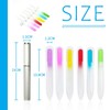 6 Pieces Glass Nail File with Case Professional Crystal Nail