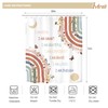 Imirell Kids Boho Rainbow Floral Inspirational Quotes Shower Curtain 60Wx72H