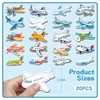 20 Pcs Cartoon Airplane Refrigerator Magnets, Thickened Cardstock Soft Magnet