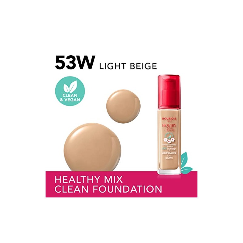 Bourjois - Base Healthy Mix Clean Foundation, base, sombra 053,