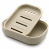 Plastic Soap Dish with Drain, Soap Box for Bathroom Shower,