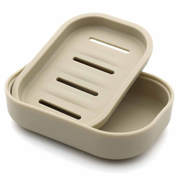 Plastic Soap Dish with Drain, Soap Box for Bathroom Shower,