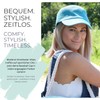styleBREAKER Women's Summer Baseball Cap Woven with Sequins, Airy Baseball