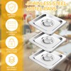 3PCS Stainless Steel 1/6 Gastronorm Pan Lid Stainless Steel Lid