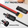 MOOKEERF Solar to XT60 Charge Extension Cable 12AWG 10FT XT60
