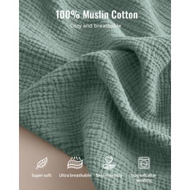 Blissful Diary Muslin Baby Changing Pad with Waterproof Lining Foam, Diaper Changing Table Pad with Cover for Dressers (Roman Green, Rectangular)