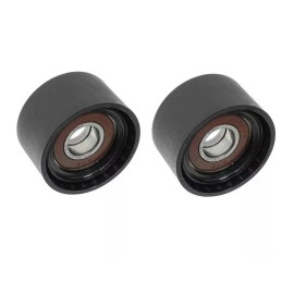 OEM INA Set of 2 Drive Belt Idler Pulley (30 mm Width) (Smooth) (OEM) INA for Mercedes