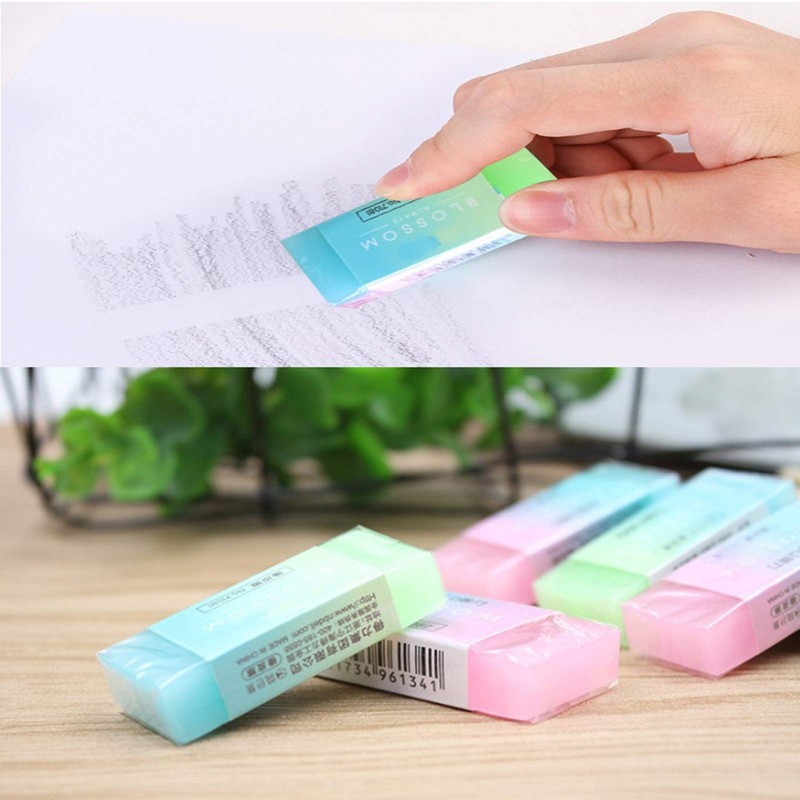 Eterspr 10 x Jelly Colouring Pencil Eraser, Gradient Jelly Eraser,