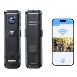 BOBLOV C18 WiFi Body Camera: 128GB Bodycam with One-Touch Recording, OLED Screen for User Friendly, 4 Hours Recording, 1080P Wearable Cam with 1/4" Tripod Thread for Biking, Security, Personal Use