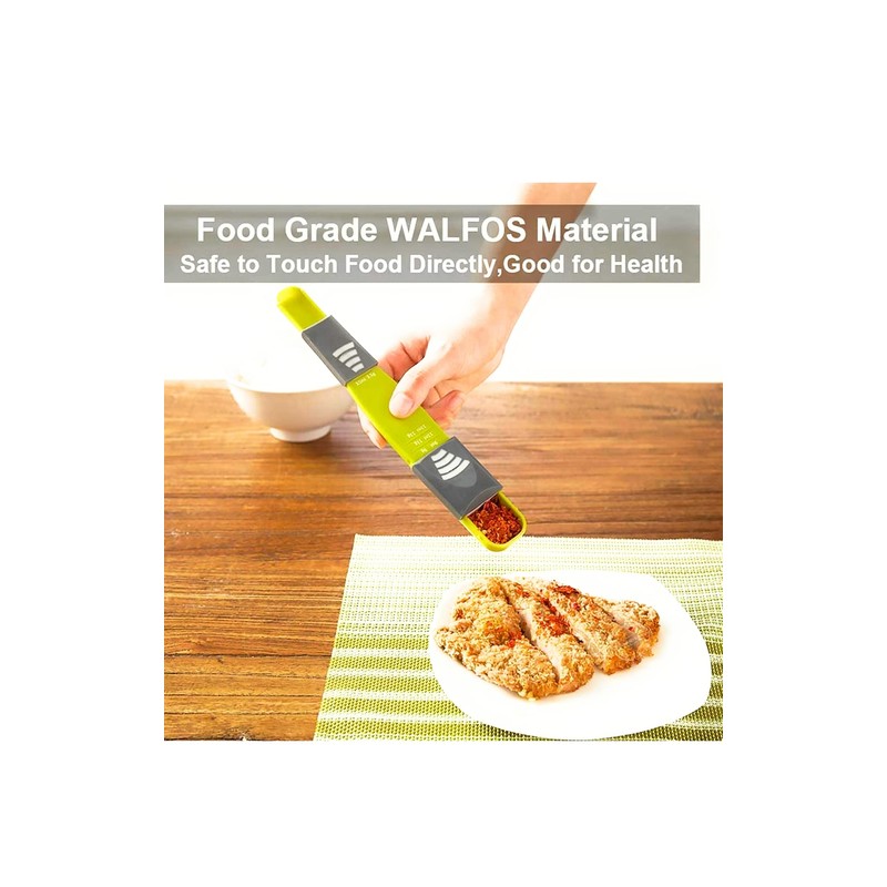 Double End Eight Stalls Adjustable Scale Measuring Spoons Metering