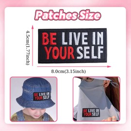 Funny Letters Believe in Yourself Sew on Iron on Patch Decorative Applique Accessories for Clothes Jeans Bags Hats Dress Backpacks