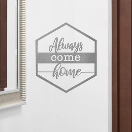 ROCC Rusted Orange Craftworks Co. - Hexagon Door Greetings Always Come Home Modern Rustic Word Art Wall or Door Farmhouse Decor Living Room Front Door Decor Home Decor Living Room Welcome Sign Gifts