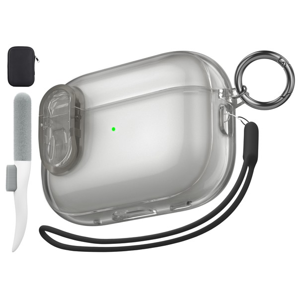 Valkit Compatible Airpods Pro 2nd/1st Generation Case Clear with Cleaner