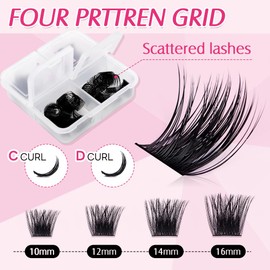 Arison Lash Clusters Eyelashes Lash Clusters, DIY Eyelash Extensions 96 Clusters Lashes, Wispy Lashes Cluster DIY at Home Individual Lashes Eyelash Clusters