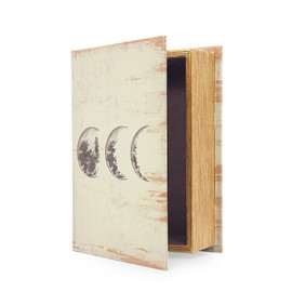 PACOLO Decorative Book Boxes, Faux Wood with Magnetic Cover Storage for Hidden Jewelry, Money, and Cash (Lunar Eclipse)