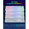 Wireless Keyboard and Mouse - RGB Backlit, Rechargeable & Light