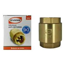 Válvula Check Marca Evans De 1-1/4 Con Asiento De Bronce