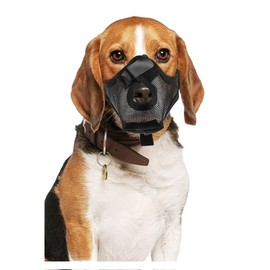 Dog Muzzle - Soft Mesh Muzzles for Small Medium Large Dogs Chihuahua Poodle Husky Labrador Retriever, Breathable Dog Mouth Guard for Biting Chewing Grooming, Allow Panting Drinking 2 Colors 4 Sizes