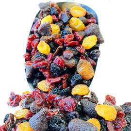 NY SPICE SHOP Happy Cherry Berry Trail Mix – 1 Pound Healthy Trail Mix – Mixture of Peanuts, Almonds, Pecans, Cranberries, Golden Raisins, Diced Papayas, Diced Pineapples, Dried Tart Cherries