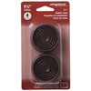 Shepherd Hardware 9077 1-3/4-Inch Round Rubber Furniture Cups, 4-Pack,brown