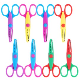 UCEC Craft Scissors Decorative Edge, Craft Scissors, Zig Zag Scissors, Decorative Scissors, Scrapbook Scissors, Pattern Scissors for Adults, Fancy Scissors, Crazy Scissors for Crafting, 8 Pack