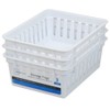 Basic Square Mini Bin Storage Trays - White - 3pk
