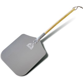 Chicago Brick Oven Pizza Peel 12" x 14", Pizza Paddle, 35.5" Long Aluminum Metal Pizza Peel with Detachable 21" long Wooden Handle, Pizza Turning Spatula, Pizza Shovel