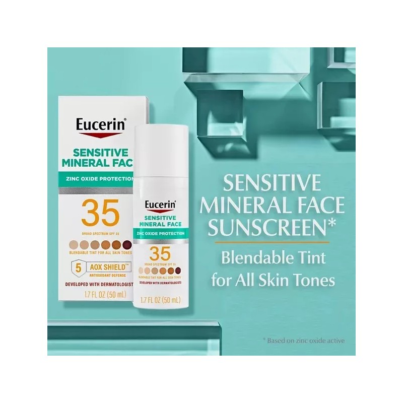 Eucerin Sensitive Mineral Face Spf35 50ml Oxido Zinc Origina