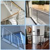 4Pcs 50mm Stair Handrail Connection Joint,Ultra-Thin 0.4mm Stainless Steel Expandable
