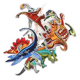 DOITOOL 14Pcs Dinosaur Embroidered Patches for Clothing DIY Sew Stickers Cute Decors for Pants Shirts Backpacks Easy to Use Designs for Crafts