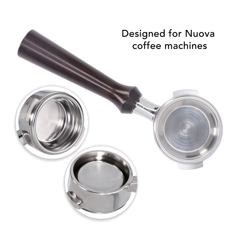 58mm Double Spouts Portafilter for Nuova Coffee Machines Stainless Steel