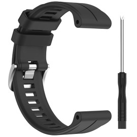 LOKEKE Compatible with Garmin Forerunner 955 Replacement Band, Replacement Silicone Wrist Watch Band Strap Compatible with Garmin Descent G1 / Forerunner 955/935/945(Silicone Black)