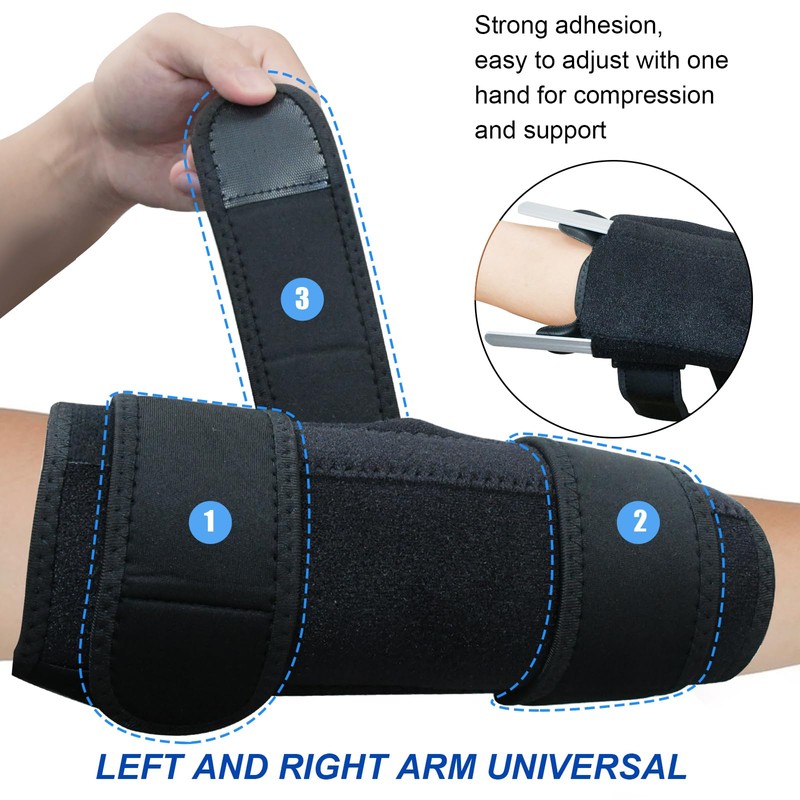 JASFLY Elbow Bandage Elbow with Removable Adjustable Metal Rails with