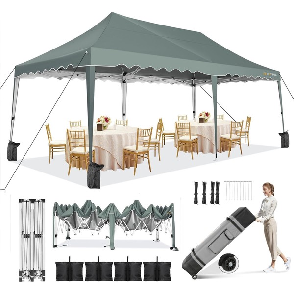 HOTEEL Outdoor Canopy Tent 10x20, Waterproof Easy Up Pop Up