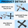 Changbloom 2 Pcs Multifunctional 4 Way Sillcock Key Wrench Set,