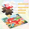 Zocipro Dinosaur Magnetic Puzzles for 3-6 Year Olds, 3-in-1 Dinosaur