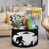 LLCXCSI Sasquatch Storage Baskets Bigfoot Moon Foldable Round Organizer Bins