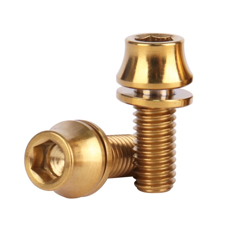 UHDFBDHF 4PCS Titanium Inside Hex Bolts M5x12mm with Washers for