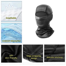 LLmoway Ski Mask Balaclava Full Face Cover Windproof Outdoor Head Hood for Men Women Snow Cycling Motorcycle Helmet Liner White
