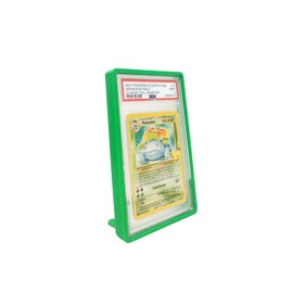 Safeguard TCG Solutions PSA Graded Trading Card Frame Kickstand Display Slab Bumper with Folding Legs | 1 Pack | Fits PSA Graded Cards (Green)