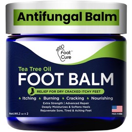 Bálsamo para pies con aceite de árbol de té/humectante para pies secos y agrietados Hidrata y alivia instantáneamente la piel irritada y el pie de atleta El mejor cuidado de los pies para mujeres y