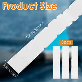 White Pickleball Paddle Protection Tape, Fit Perfectly Paddle Head Edges Guard No Wrinkling, 3 Pack PU Racket Edge Guard Tape for Standard Pickleball Paddles