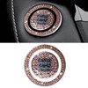 Tesnaao Pack-2 Car One-Button Start Button Decorative Ring, One-Button Start