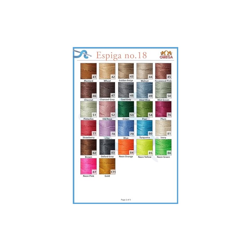 Espiga No.18-100% Nylon Omega String Cord for Knitting and Crochet