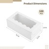 FELISTORY 100 PCS Marcron Box with Window, Small Boxes for