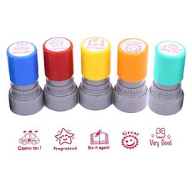 LHKJ Set of 5 Ink Stamps for Kids School Encourage Teachers