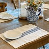 Piper Classics Market Place Blue Grain Sack Stripe Placemats, Set